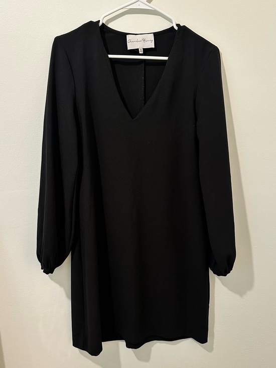 Charles Henry Dresses & Skirts - Charles Henry Black V-Neck Long Sleeve Dress